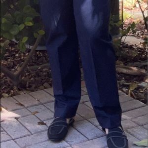 Loro Piana ladies navy straight leg pant wool size 52 (xxl)